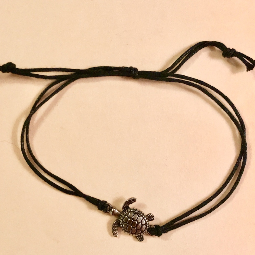 Black Turtle String Anklet - Trendy 4 Summer   
